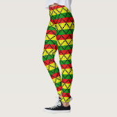 Reggae Roots Rasta Hippie - Yoga Leggings レギンス (左)