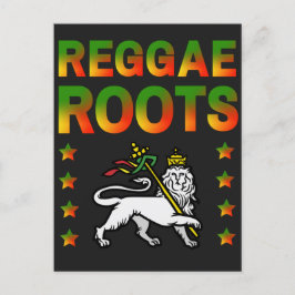 REGGAE ROOTS RASTA LION DE JUDA インビテーションポストカード