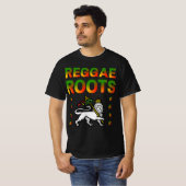 REGGAE ROOTS RASTA LION DE JUDA Tシャツ (正面フル)
