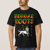 REGGAE ROOTS RASTA LION DE JUDA Tシャツ (正面)