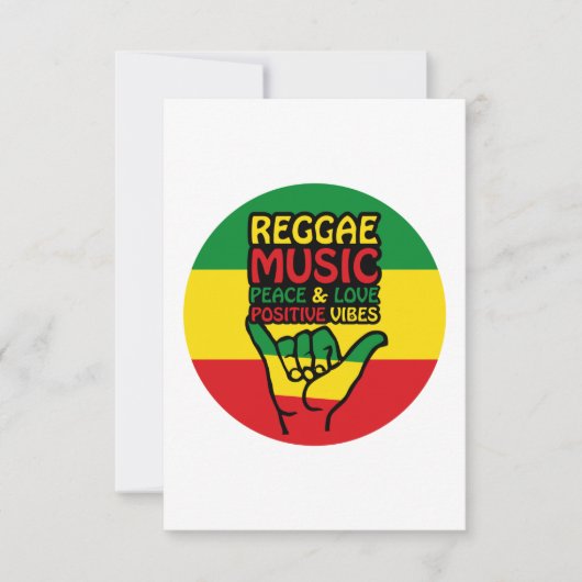 Reggae Shaka Hand with positive quotes カード (正面)