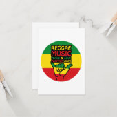 Reggae Shaka Hand with positive quotes カード (正面/裏面インサイチュ)