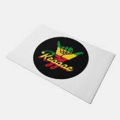 Reggae Shaka Hands with reggae colors ドアマット (アングル)