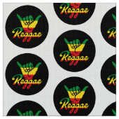 Reggae Shaka Hands with reggae colors ファブリック (クローズアップ)