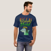 Reggae Shark Funny Ocean Animal Shirt Tシャツ (正面フル)
