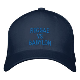 Reggae vs Babylon - Rastafari Roots Cap 刺繍入りキャップ