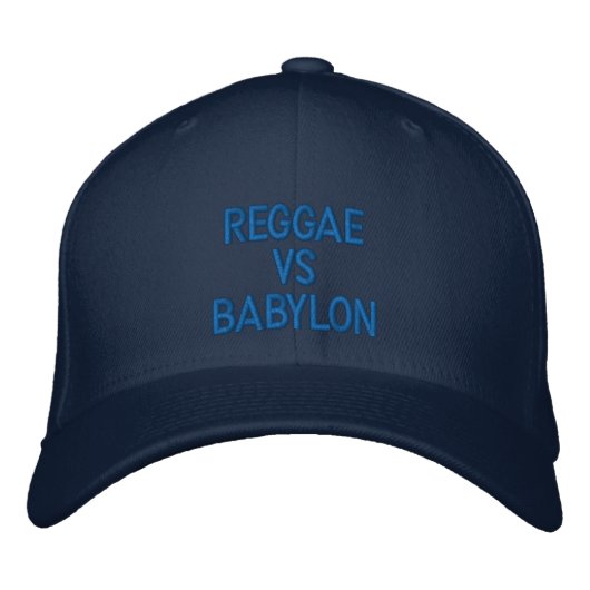 Reggae vs Babylon - Rastafari Roots Cap 刺繍入りキャップ (正面)
