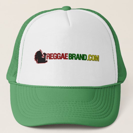ReggaeBrand.comのトラック運転手の帽子(緑) キャップ (正面)