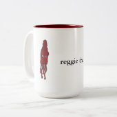 Reggie巨大なイカのマグ ツートーンマグカップ (正面左)