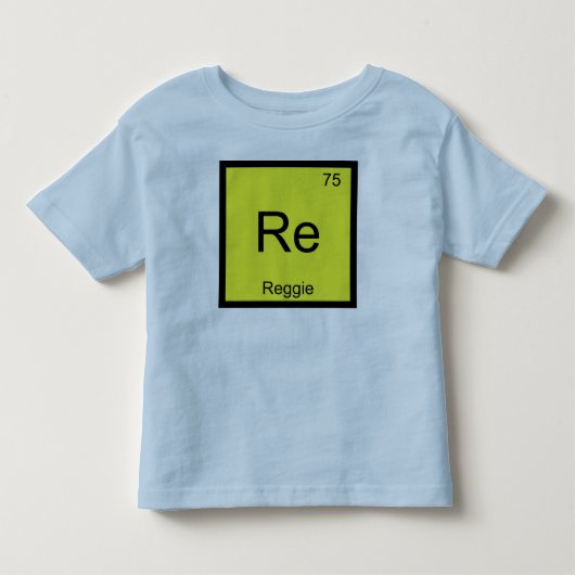 Reggie 名前 化学元素 周期表 トドラーTシャツ (正面)