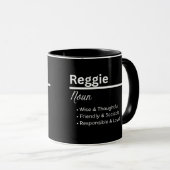 Reggie Boy Name Definition Personalized Mug マグカップ (正面右)