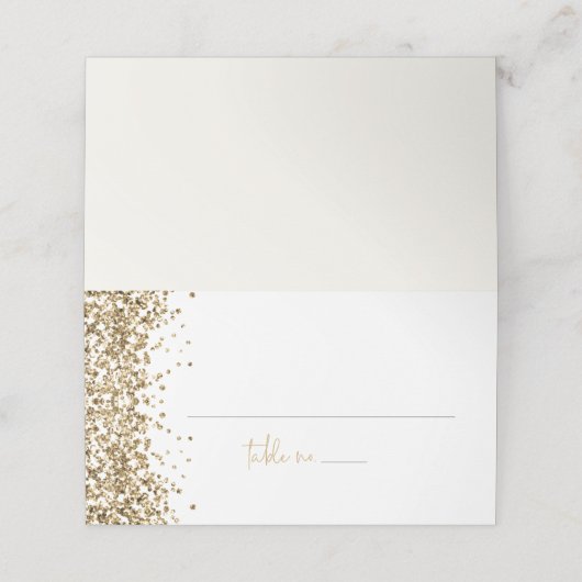 REGINAイエロー金ゴールドセック結婚ンズのゲスト名 プレイスカード (外部開封)