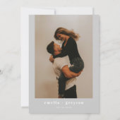 REGINAシルバーのシークイングリッター保存日付 招待状 (裏面)