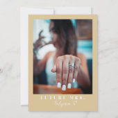 REGINA イエローゴールドのスパンコルが輝く豪華な結婚前お披露目パーティー 招待状 (裏面)