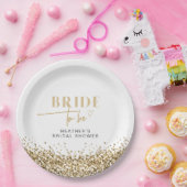 REGINA イエローゴールド シークインズ ブライトゥビー シャワー ペーパープレート (パーティー)