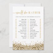 REGINA イエローゴールド 彼女はどちらを好む？ ブライダルゲーム 招待状 (正面)