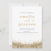 REGINA グラマラス イエロー ゴールド シーケンス ディスコ ウェディング 招待状 (正面)