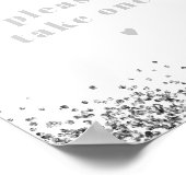 REGINA シルバーグリッター ディスコ ウェディングパーティ 景品 ポスター (角)