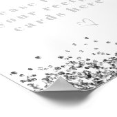 REGINA シルバー シークインズ ブライダル シャワー レシピ ポスター (角)