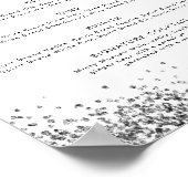 REGINA シルバー シークイン ディスコ バー メニュー ポスター (角)