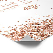 REGINA ローズゴールド キッスはいくつ？ ブライダルシャワー ポスター (角)