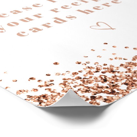 REGINA ローズゴールド シークインズ ブライダルシャワー レシピ ポスター (角)