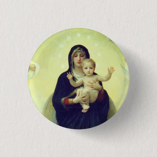 Regina Angelorum - William-Adolphe Bouguerau 缶バッジ (正面)