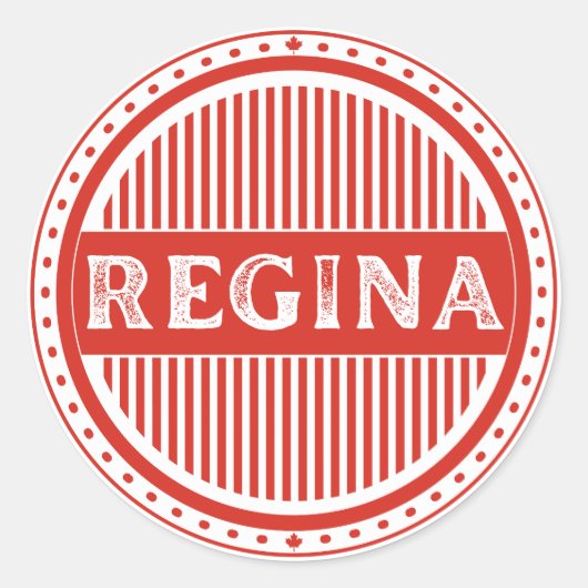 Regina City Pride Emblem – Canadian Identity ラウンドシール (正面)