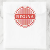 Regina City Pride Emblem – Canadian Identity ラウンドシール (バッグ)