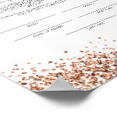 REGINA Glamバラ金ゴールド婚姻証明書ポスター ポスター (角)