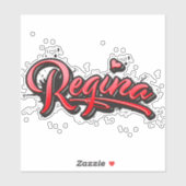 Regina red Heart Graffiti Aufkleber Sticker シール (シート)