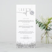 REGINA Silver Sequins Disco Let's 食べメニューカード メニュー (スタンド正面)