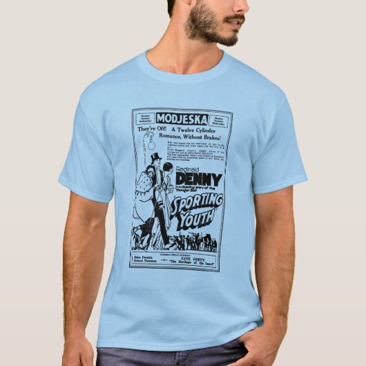 Reginald Dennyのスポーツのな青年1924年の映画広告のワイシャツ Tシャツ (正面)