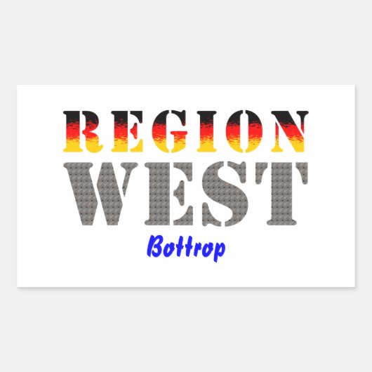 Region West - Bottrop 長方形シール (正面)