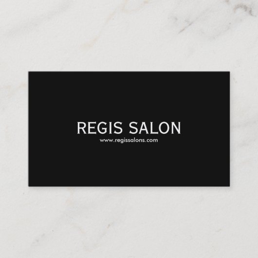 REGISのサロン、www.regissalons.com 名刺 (正面)