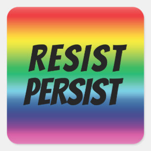 regist persist -プライドlgbtq lgbt虹色 スクエアシール