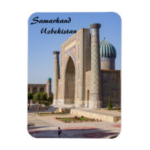 Registan square at sunset - Samarkand, Uzbekistan
