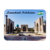 Registan square at sunset - Samarkand, Uzbekistan マグネット (横)