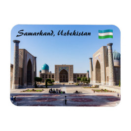 Registan square at sunset - Samarkand, Uzbekistan マグネット
