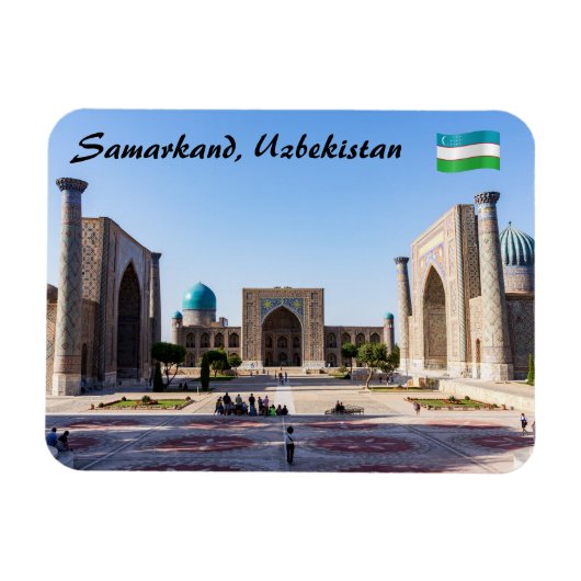 Registan square at sunset - Samarkand, Uzbekistan マグネット (横)