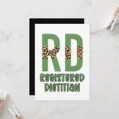 Registered Dietitian Cheetah print RD Gifts カード (正面/裏面インサイチュ)