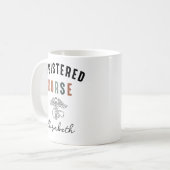 Registered Nurse | レトロ看護師の卒業記念にカスタム コーヒーマグカップ (正面左)