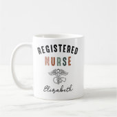 Registered Nurse | レトロ看護師の卒業記念にカスタム コーヒーマグカップ (左)