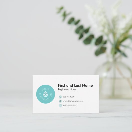 Registered Nurse Business Card Template 名刺 (スタンド正面)
