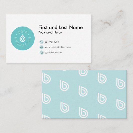 Registered Nurse Business Card Template 名刺 (正面/裏面)