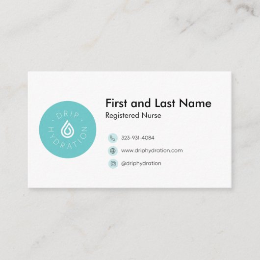 Registered Nurse Business Card Template 名刺 (正面)