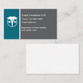 Registered Nurse Modern Unique Business Cards 名刺 (正面/裏面)