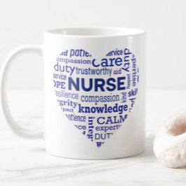 Registered Nurse RN Typography Heart Pride Gift コーヒーマグカップ