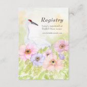 Registry Bridal Shower Whooping Crane Anemones  エンクロージャーカード (正面)