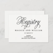 Registry Cards - Elegant Script エンクロージャーカード (正面/裏面)